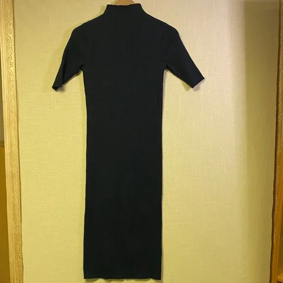 SOLD - Hatch The Penelope Ribbed Knit Midi-Dress Navy/Ink Size 1 (Small, Sz 2-4) - Picture 6 of 6